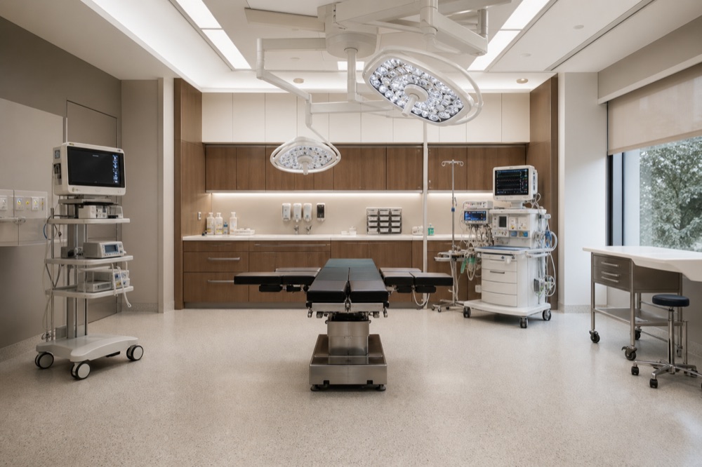 Concept di una sala operatoria contemporanea